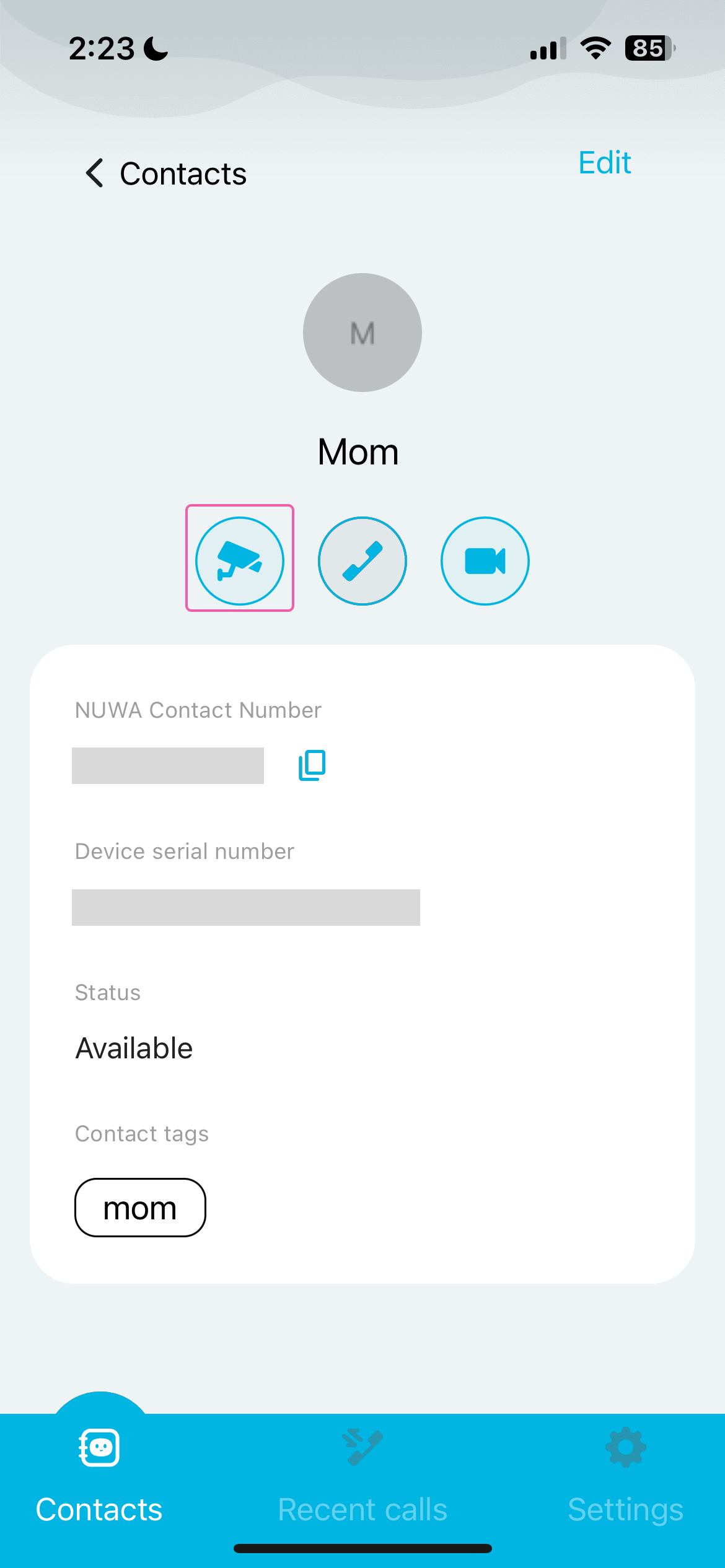 Phone monitoring (second screen)