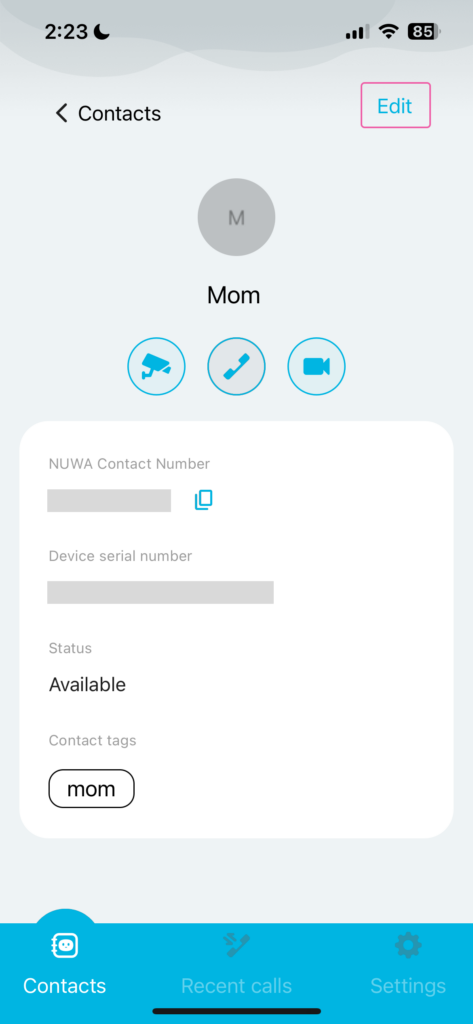 NUWA Contact (screen 9)